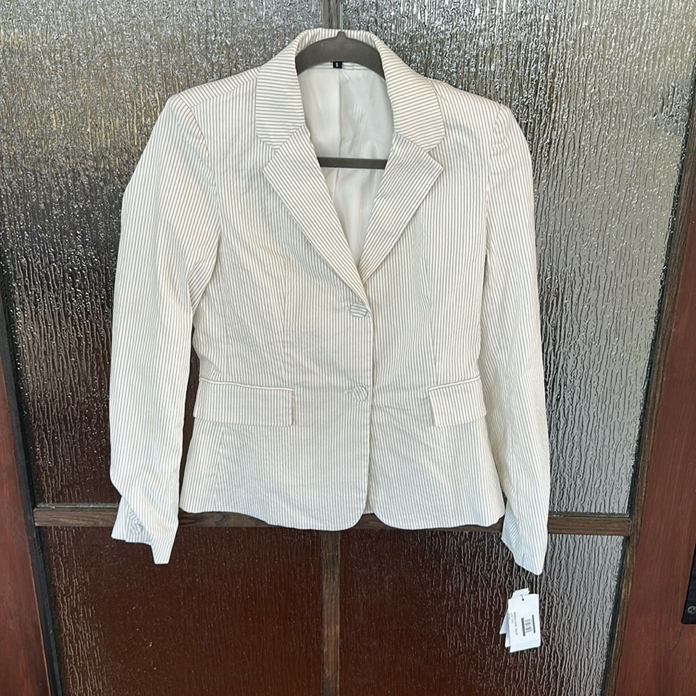 Pinstripe blazer, Nordstrom Amanda & Chelsea, new with tags, size small.